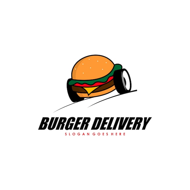 Logotipo de entrega de hamburguesas