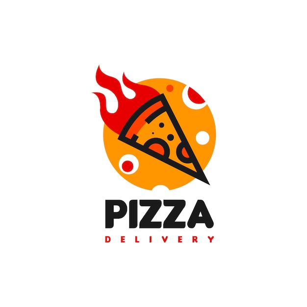 Logotipo de entrega de pizza
