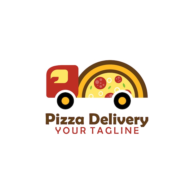 Logotipo de entrega de pizza