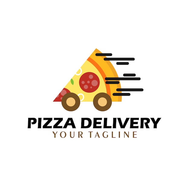 Logotipo de entrega de pizza