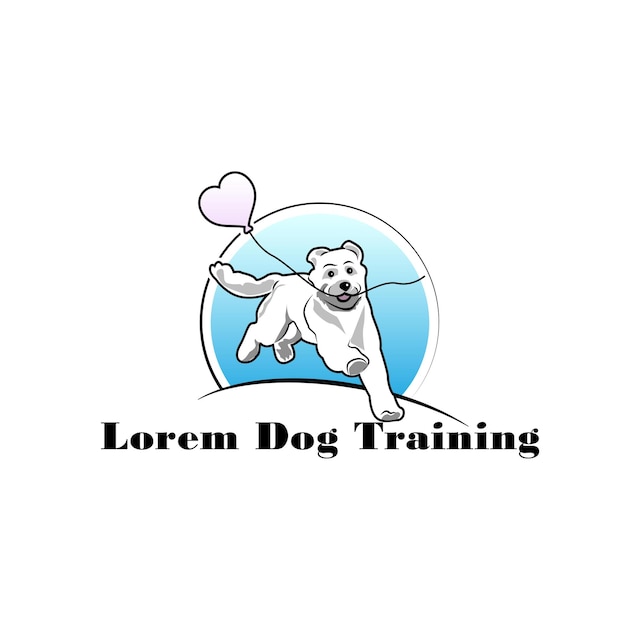 El logotipo del entrenamiento del perro