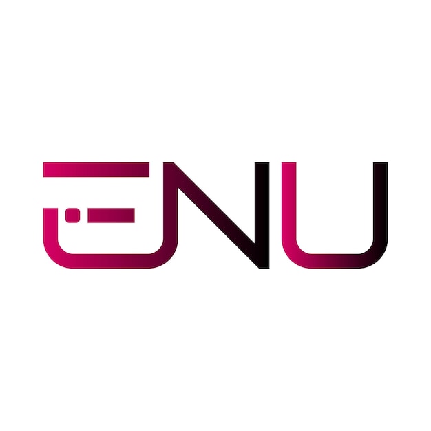 El logotipo de la ENU es una tipografía abstracta, un diseño vectorial moderno y mínimo.