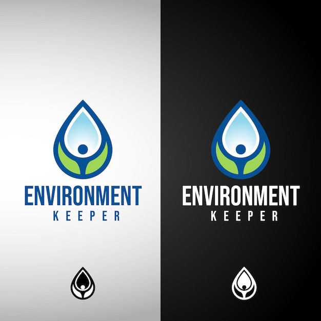 El logotipo de Environmental Keeper es el agua y las hojas.