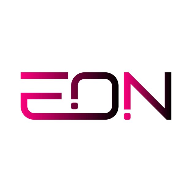 Logotipo de EON tipografía abstracta diseño vectorial mínimo moderno y sencillo