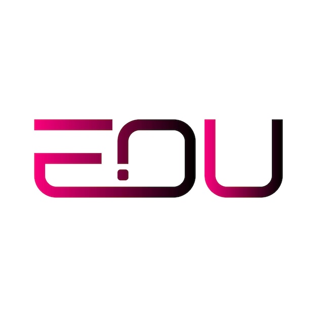 El logotipo de la EOU es una tipografía abstracta, un diseño vectorial moderno y mínimo.