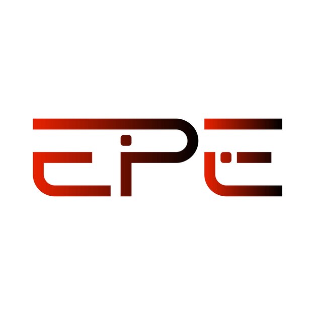 logotipo EPE iniciales diseño de marca diseño gráfico rojo