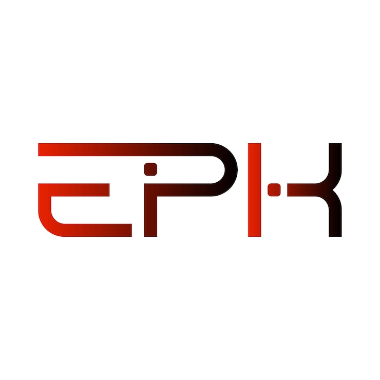 Vector logotipo de epk tipografía abstracta diseño vectorial moderno y mínimo simple
