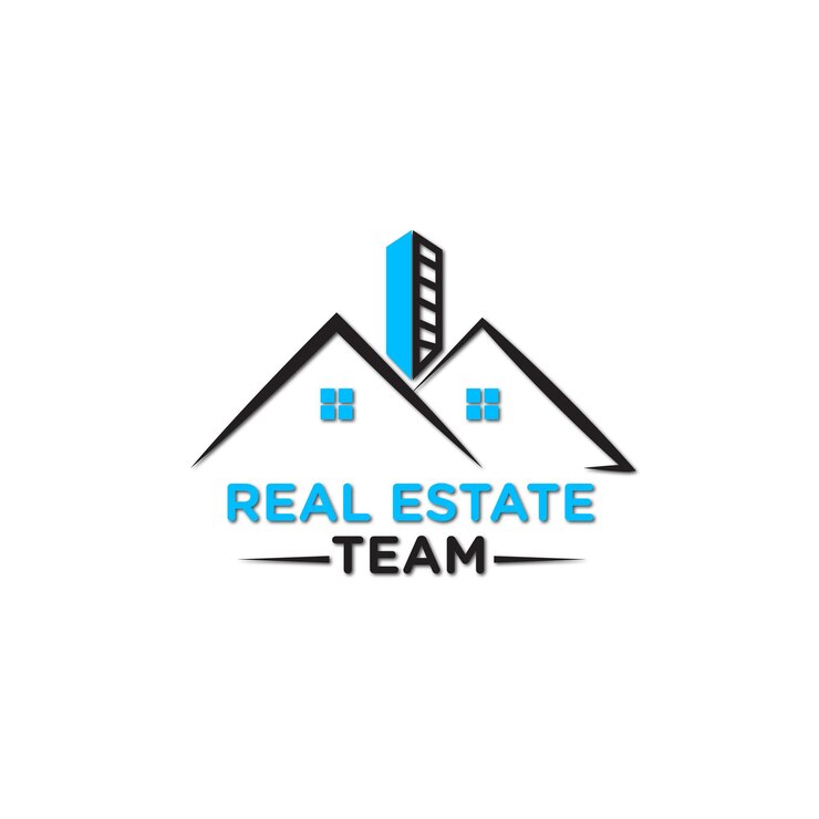 un logotipo para el equipo de bienes raíces está en un fondo blanco