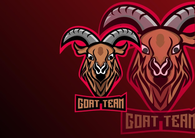 logotipo del equipo de cabra diseño de mascota de esport