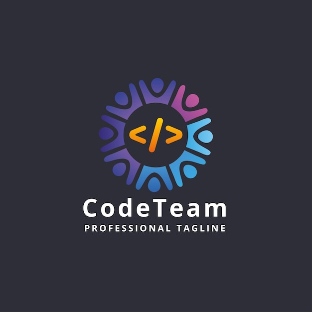 Vector logotipo del equipo de código