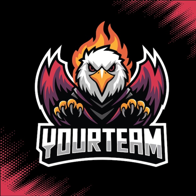 El logotipo del equipo de deportes electrónicos Eagle Magical Mascot