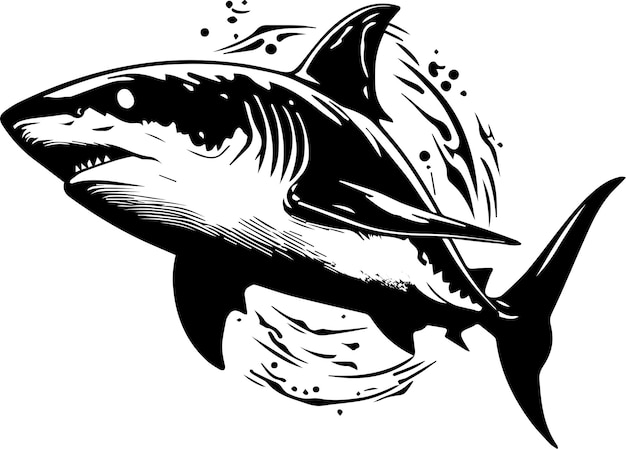 Vector logotipo del equipo deportivo shark de carga