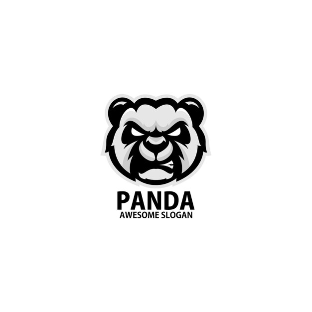 El logotipo del equipo de esports de panda enojado