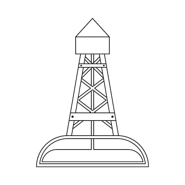 Logotipo del equipo de producción de la industria petrolera de las plataformas petroleras