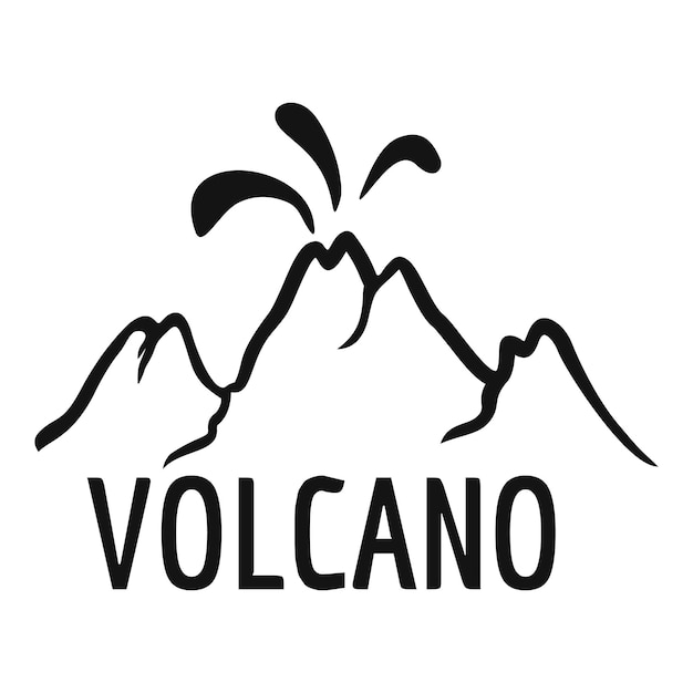 Logotipo de erupción de volcán Ilustración simple del logotipo del vector de erupción del volcán para el diseño web aislado en fondo blanco