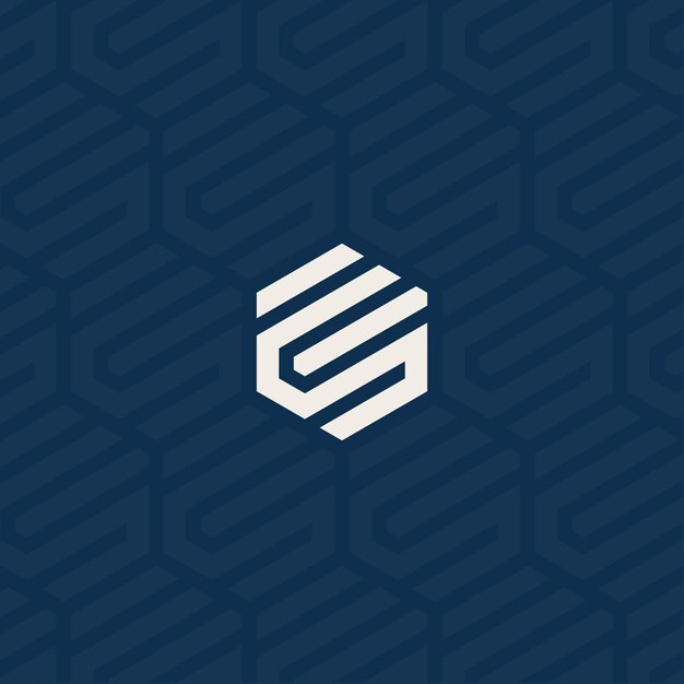 Logotipo de ES con diseño de patrón de fondo