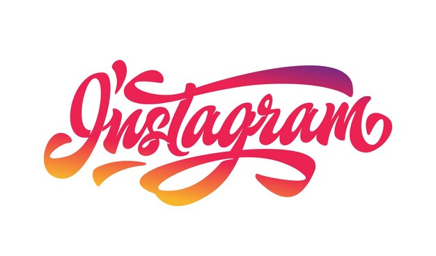 Vector logotipo de escritura a mano de instrgram