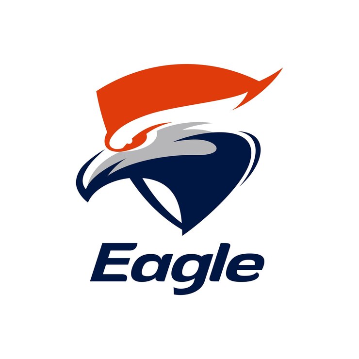 Vector logotipo de escudo de águila de cabeza vectorial