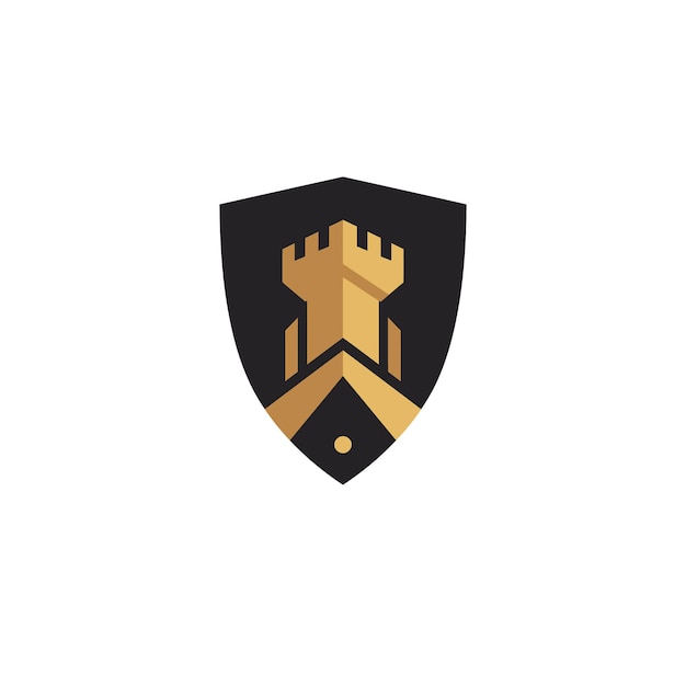 El logotipo del escudo del castillo