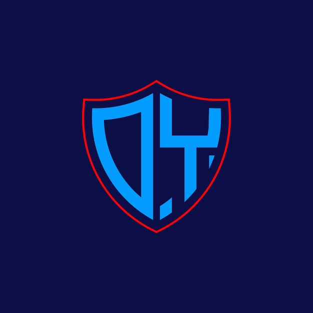 Logotipo del escudo corporativo con combinación de letras