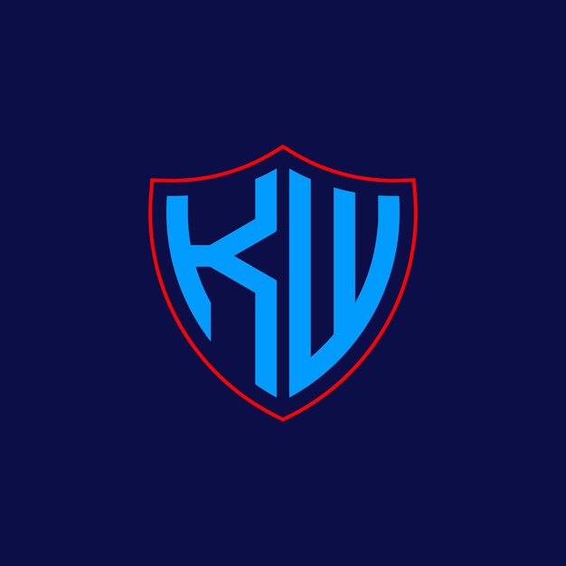 Logotipo del escudo corporativo con combinación de letras