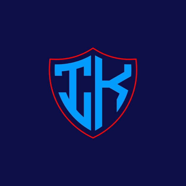 Logotipo del escudo corporativo con combinación de letras