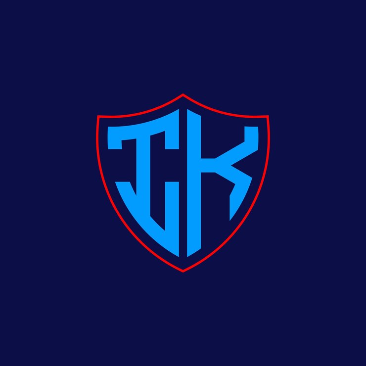 Vector logotipo del escudo corporativo con combinación de letras