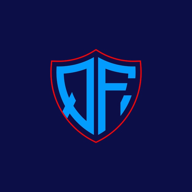 Logotipo del escudo corporativo con combinación de letras