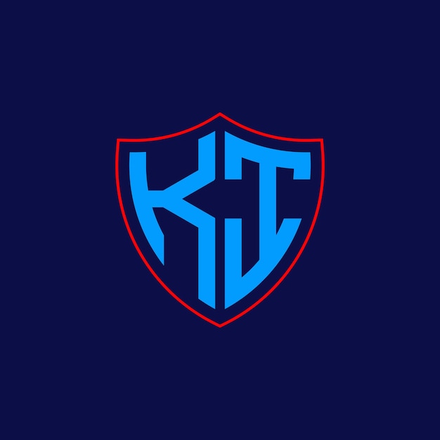 Logotipo del escudo corporativo con combinación de letras
