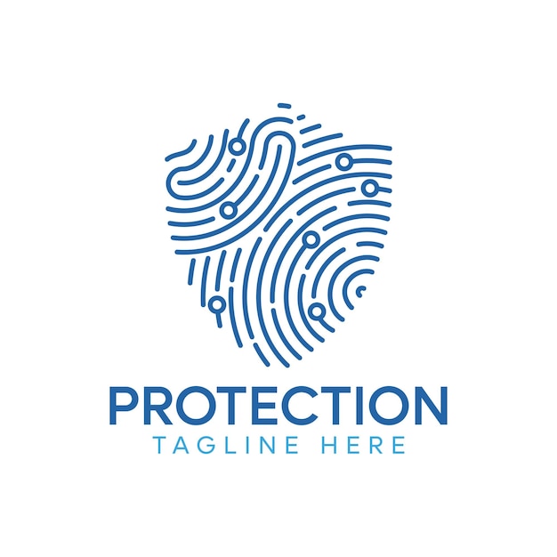 Logotipo del escudo con diseño abstracto