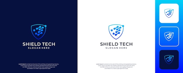 logotipo del escudo para el diseño de seguridad de datos de Internet