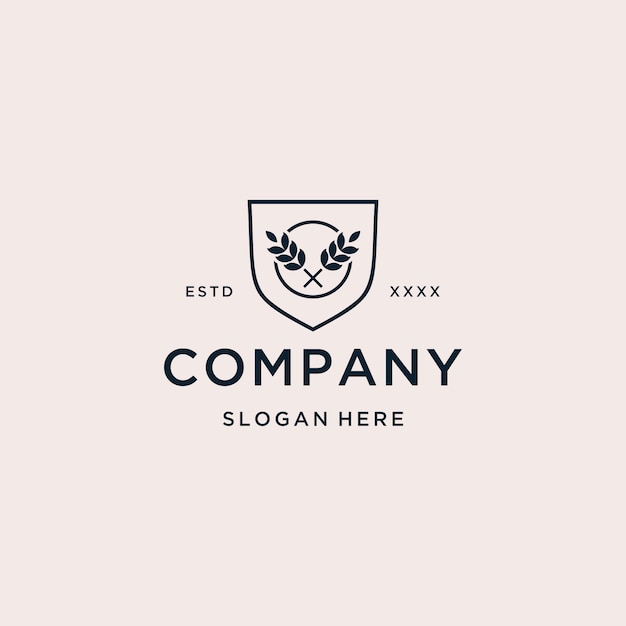 Logotipo de escudo de granja