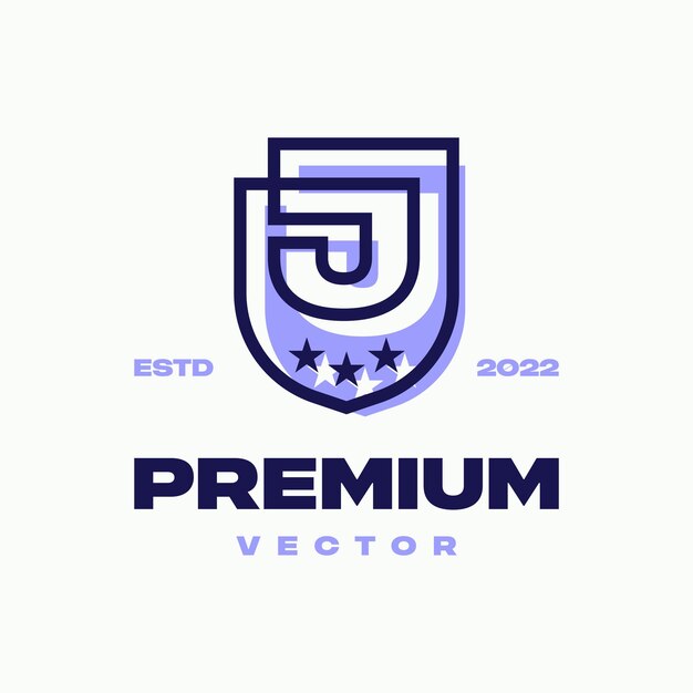 El logotipo del escudo J del alfabeto