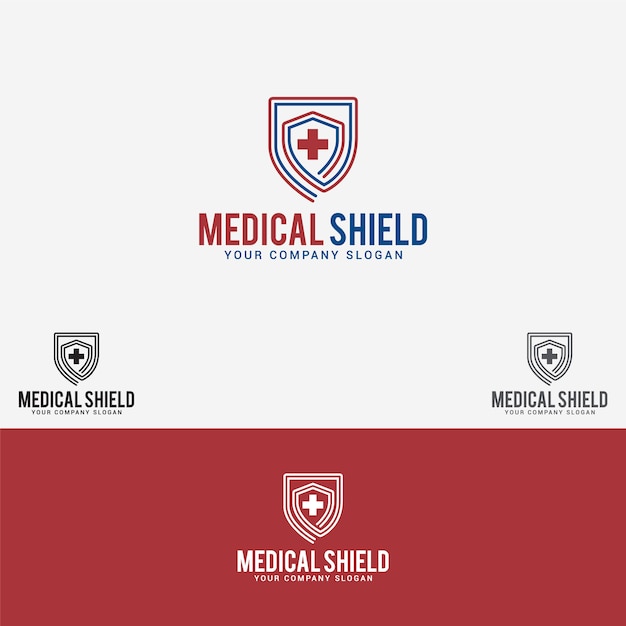 Vector logotipo de escudo médico