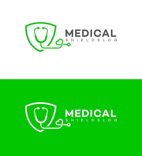 logotipo de escudo médico