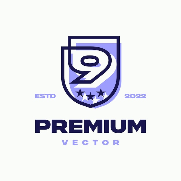 El logotipo del escudo numérico 9