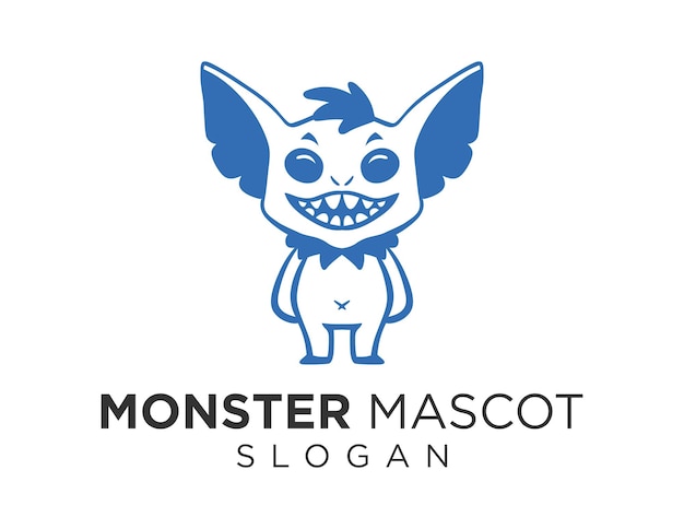 Logotipo para un eslogan de mascota monstruosa