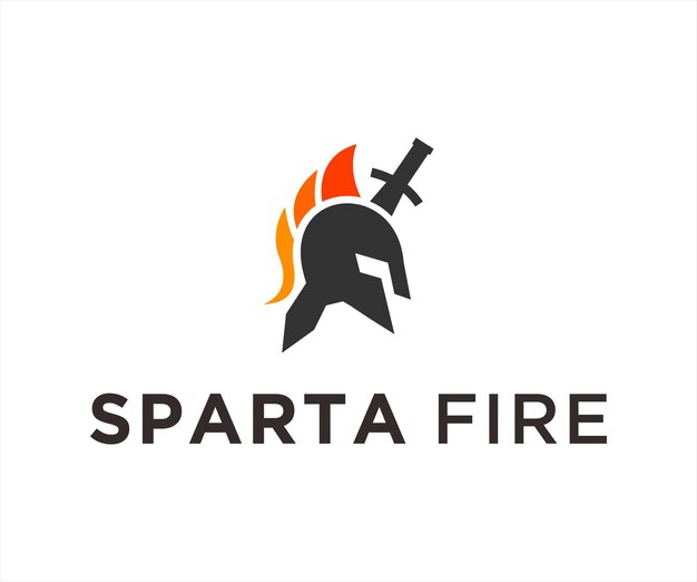 logotipo de espada espartana o icono espartano