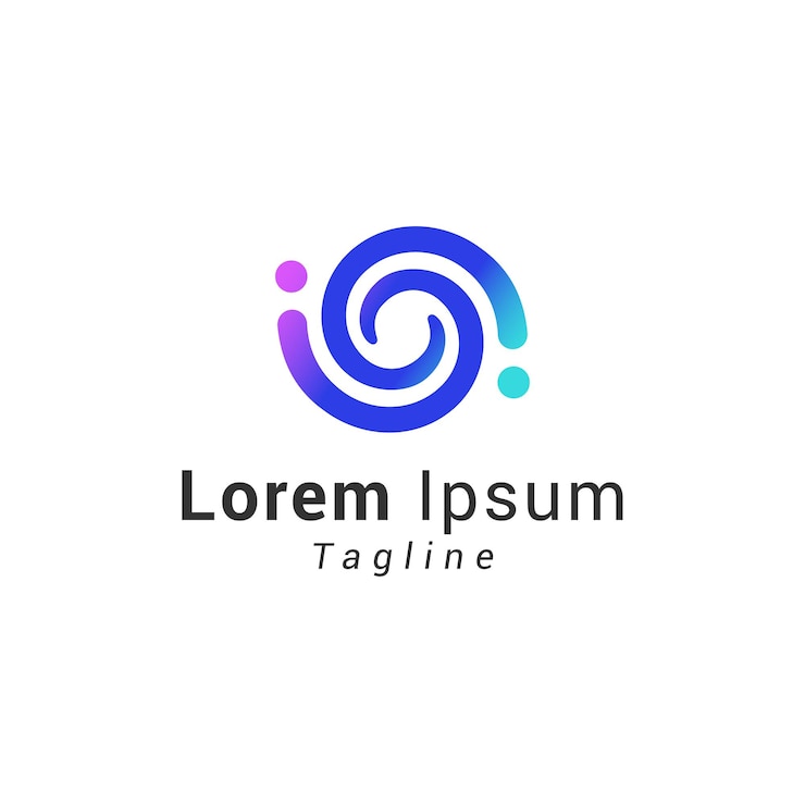 Vector logotipo de espiral letra o