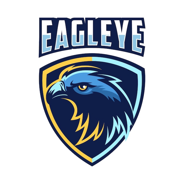 Vector logotipo de esport de cabeza de águila azul