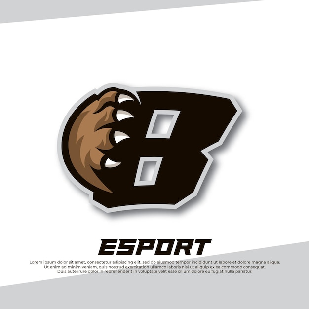 Logotipo de esport de garra letra b logotipo de esport de tiger logotipo de esport de garra de oso logotipo de esport de fox logotipo de esport de coyote