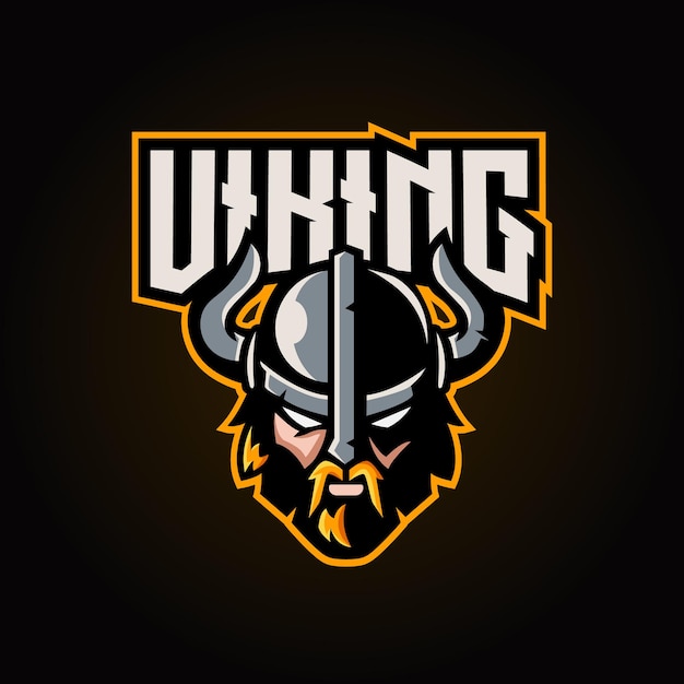 Logotipo de esport de la mascota vikinga