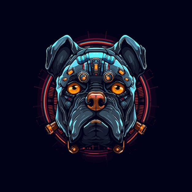 Logotipo de esport de perro malo