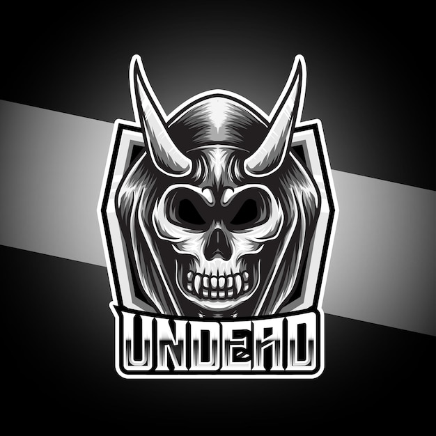 Logotipo de esport con personaje de calavera no muerta