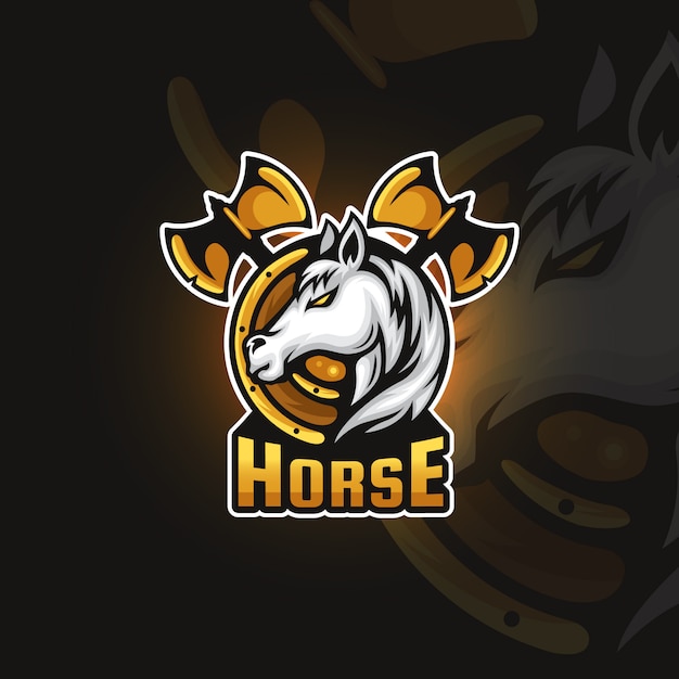 Logotipo de esport war horse