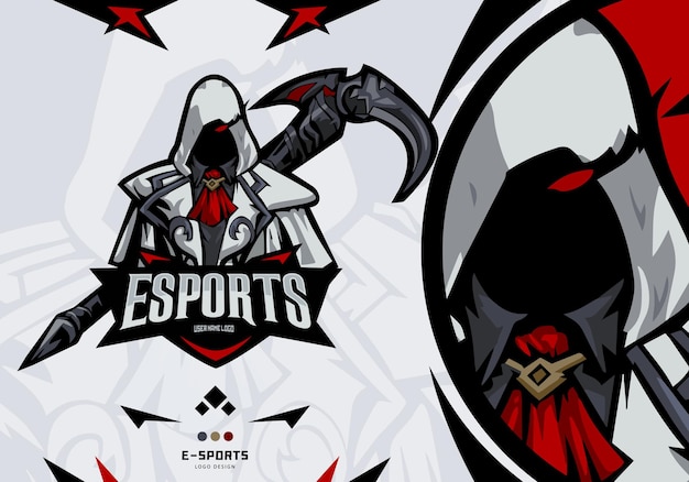 Logotipo de esports con una calavera y una calavera.