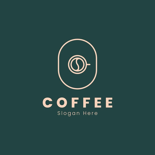 Vector logotipo de esquema de arte de línea de cafetería logotipo de barista