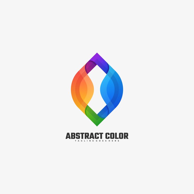 Vector logotipo de estilo colorido degradado abstracto.