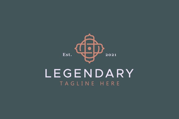 Logotipo de estilo geométrico de símbolo abstracto