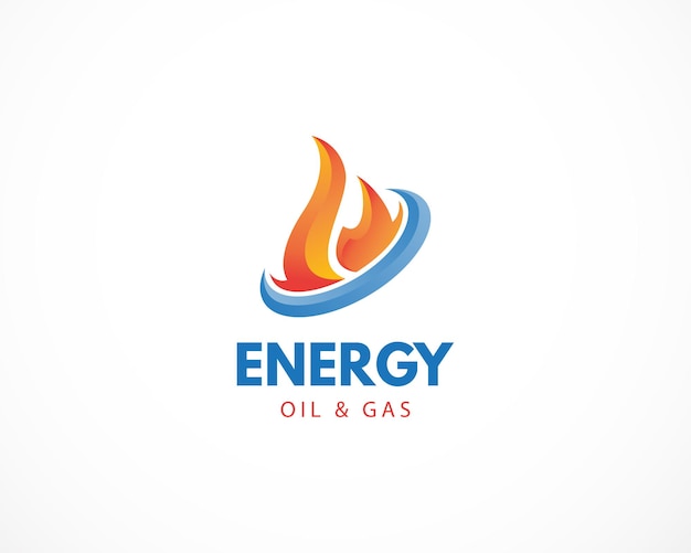 Logotipo de estilo moderno para el cuidado de la empresa de negocios de petróleo y gas símbolo de gas de petróleo creativo